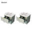Ensemble de meuble-lavabo mural 48 po vert avec deux lavabos en céramique séparés, quatre tiroirs spacieux et des poignées dorées élégantes - Solution de rangement compacte pour les petites salles de bain