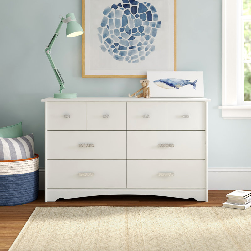 Commode 6 tiroirs Tiara, Blanc pur