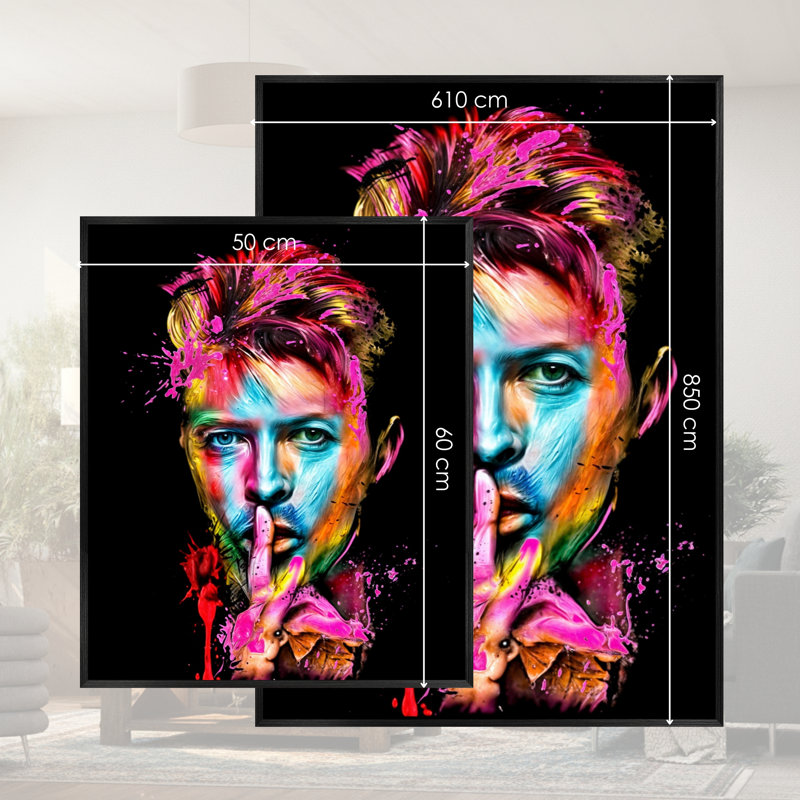 Single Picture Frame LED Illuminated Wall Art Wall Art on Glass / Aluminium, 60cm H x 50cm W