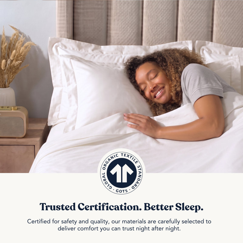 Delara GOTS Certified 100% Organic Cotton Sateen Flat Sheet, 400TC Long Staple, Soft, Silky, Breathable & Moisture-Wicking
