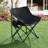 2Pcs Outdoor Black Foldable Camping Chairs With Carry Bag, Lightly Cushioned For Comfort, Side Pocket Storage, Heavy - Duty Frame, Ideal Hiking And Fishing Folding In Black, Comes Convenience, Picnics-189387453