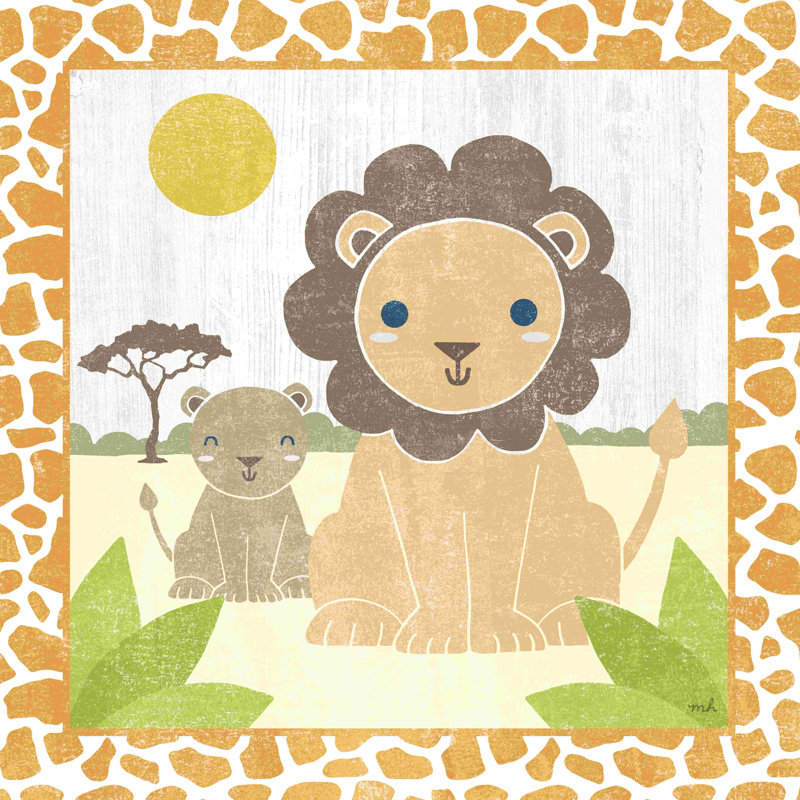 Safari Safari Lion, H 12 po x l 12 po, Non, Toile tendue