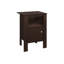 Table d'appoint, côté, bout, table de chevet, lampe, rangement, salon, chambre à coucher, stratifié brun, transitionnel-247494025