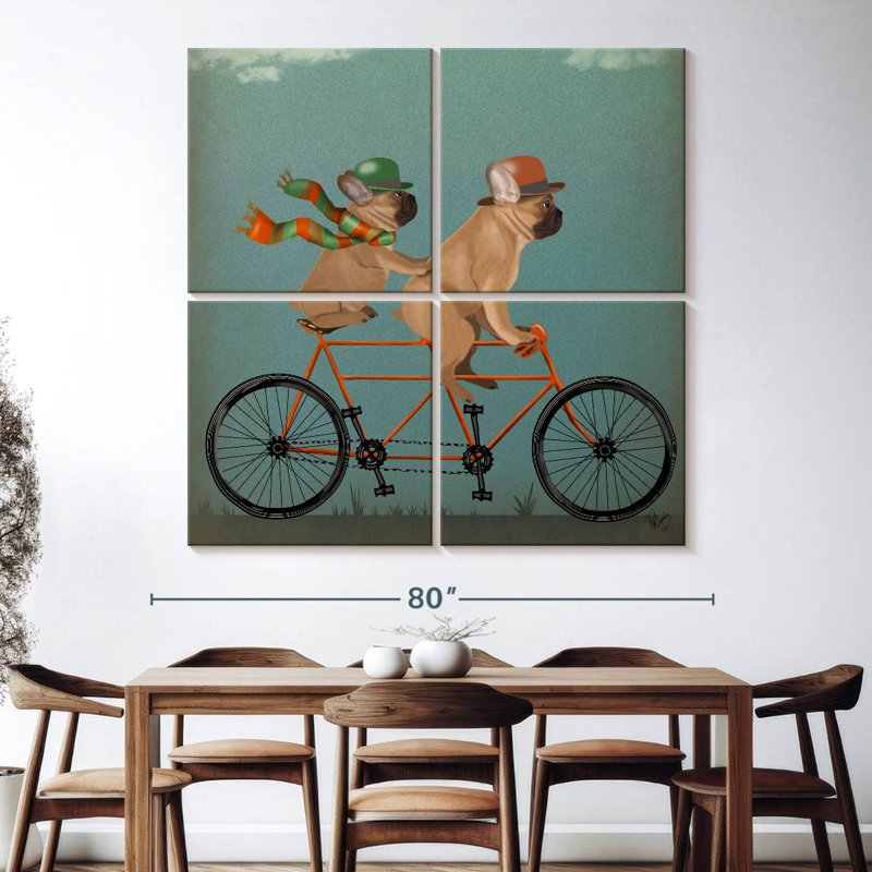 Bouledogue français tandem Brampt, H 74 po x l 74 po