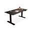 Bureau rectangulaire en bois manufacturé et en acier noir réglable en hauteur-108225108