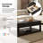 Jadida Francisco Modern 48'' W Oak Veneer Fluted Solid Wood Coffee Table with 2 Drawer-2051453495