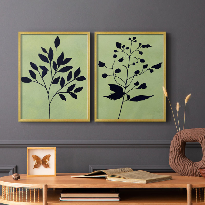 Impression encadrée Earthly Botanical I-Premium - prête à être accrochée - aucun clou requis - aucun clou requis