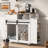 Pet-Friendly Kitchen Island End Table with Sliding Doors and Ample Storage
