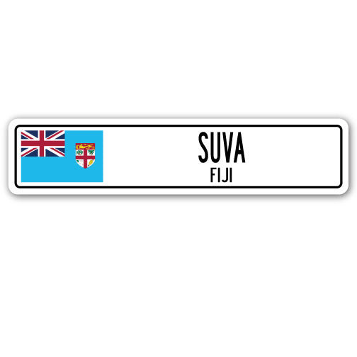 Plaque de rue Suva Fj en plastique robuste 4 po x 18 po