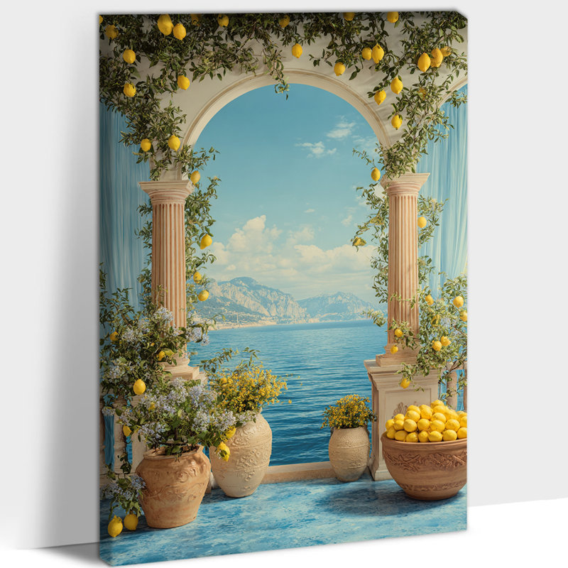 «Lemon», art mural de cuisine italienne, affiche d'art mural sur toile citron, H 18 po x l 12 po