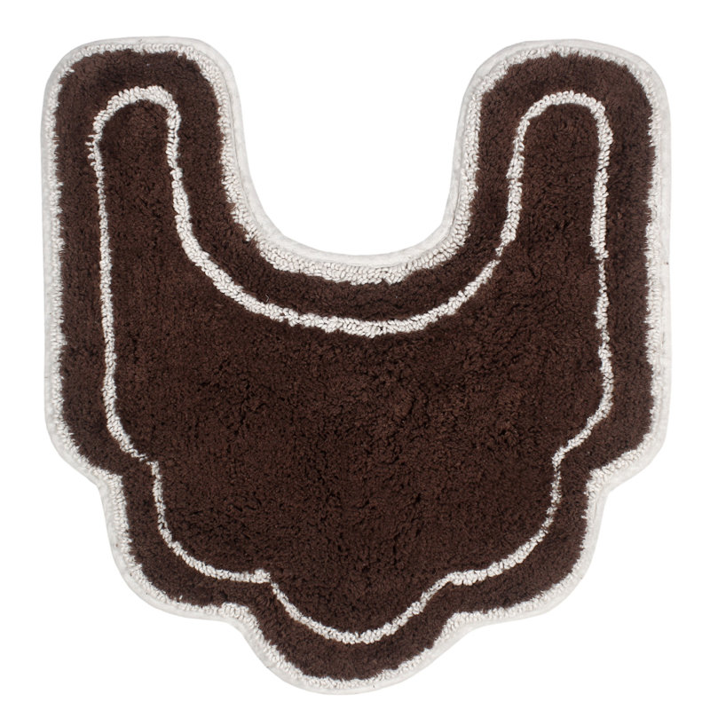 Dobrinka Bath Rug, Brown, 20"x20"(Contour)