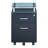 Rolling File Cabinet with Glass Top, Graphite-1612386284