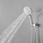 Robinet de douche à jet simple avec pomme de douche 3 jets 2,5 gallons par minute avec haute pression en chrome poli (valve incluse)
