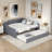 Upholstery Daybed With Trundle And Usb Charging Design