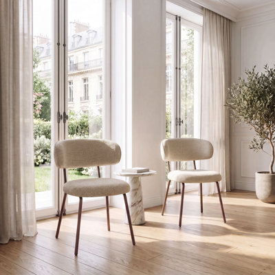 45 cm H Boucle Side Chair