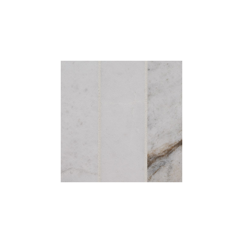 Castella de Blanc Spire 12 in. x 12 in. Honed Marble Mosaic Floor and Wall Tile