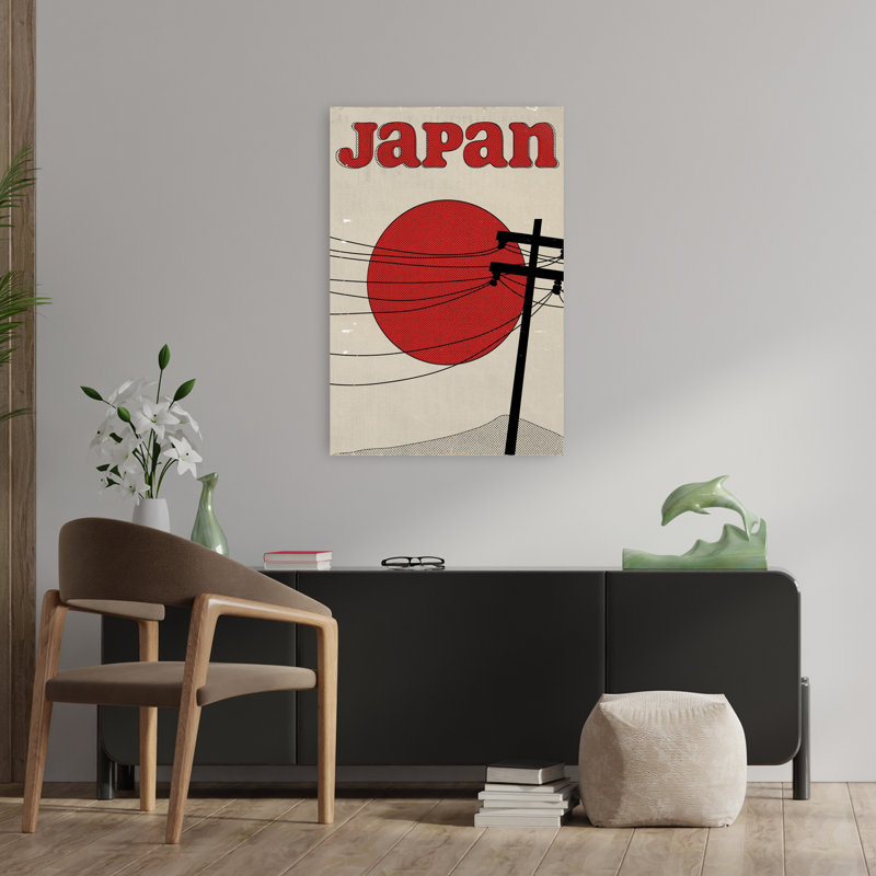 Contemporary Art Abstract Minimalist Retro Architecture Landscape Wall Art - Wrapped Canvas Print, 91.44 cm H x 60.96 cm W