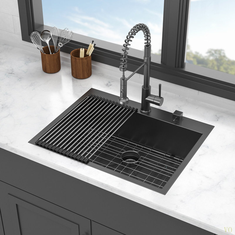 Drop Sink, 28X22 Inch Drop In Kitchen Sink   Topmount 16 Gauge Deep Single Bowl Stainless Steel Sink Basin