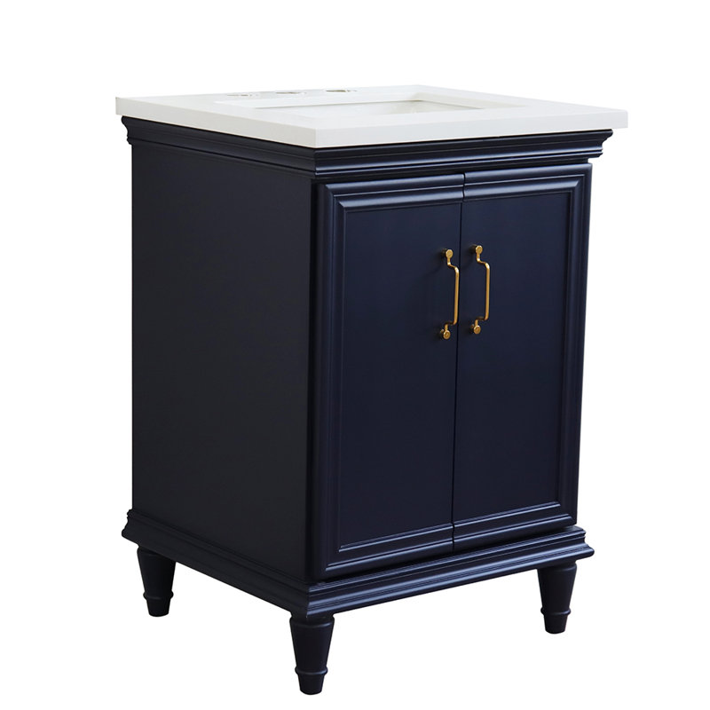 Ensemble de meuble-lavabo simple 25 po Gurule, Bleu