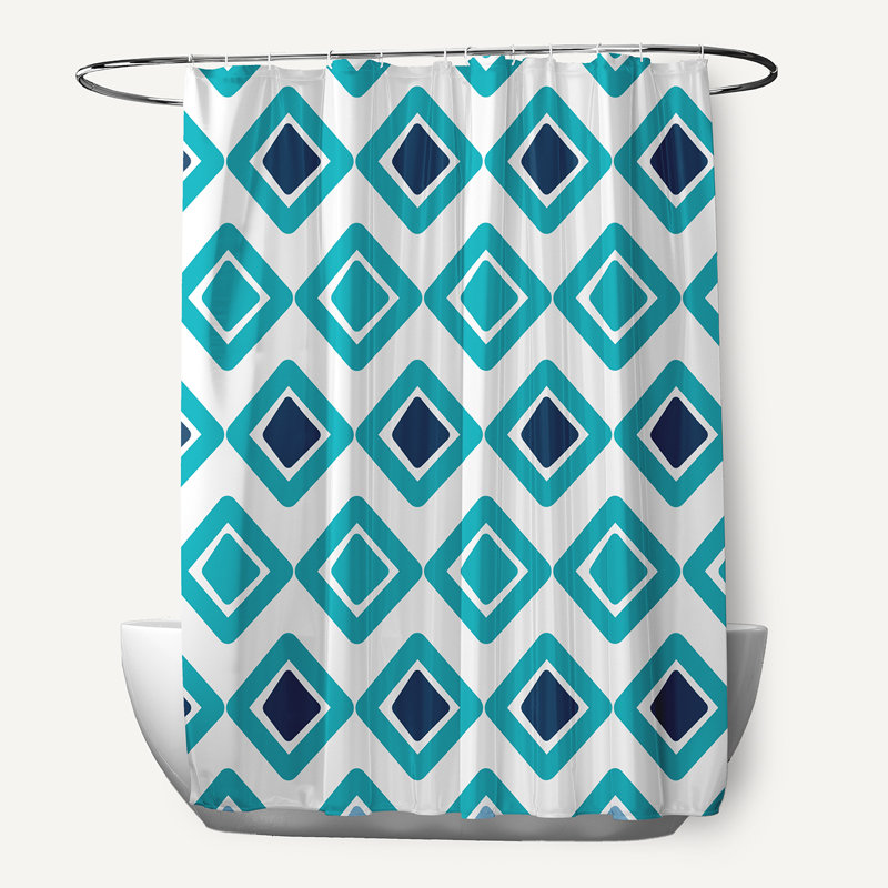 Rideau de douche simple Ferrier, Turquoise