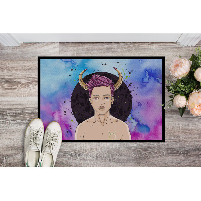 Enseigne zodiac 36 po x 24 po tapis de porte extérieur antidérapant
