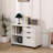 34.6" Wide Mobile 3-Drawer Filing & Storage Cabinet with Open Shelves, Suspension File Drawer and Casters
