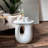 U-Shaped Side Table Concrete Accent Coffee Table