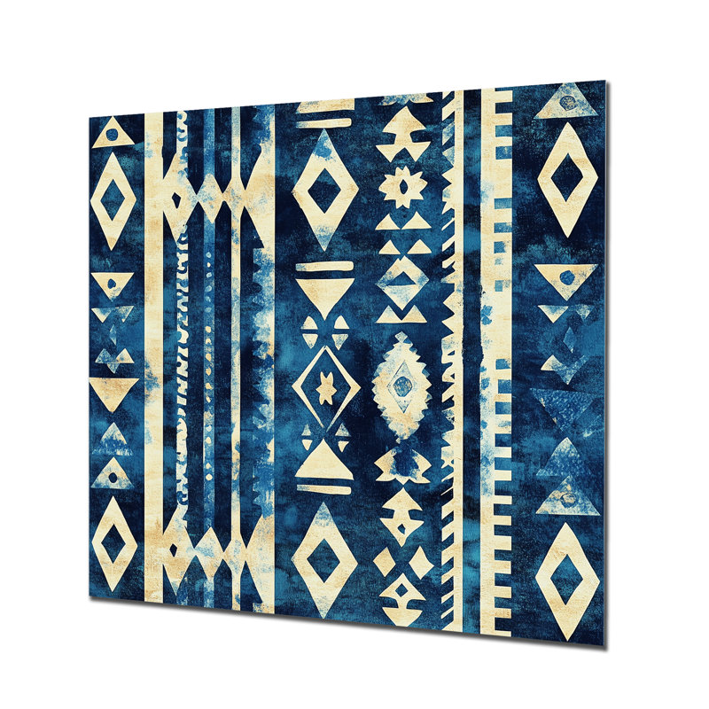 Motif tribal Indigo, L 29 po x H 29 po
