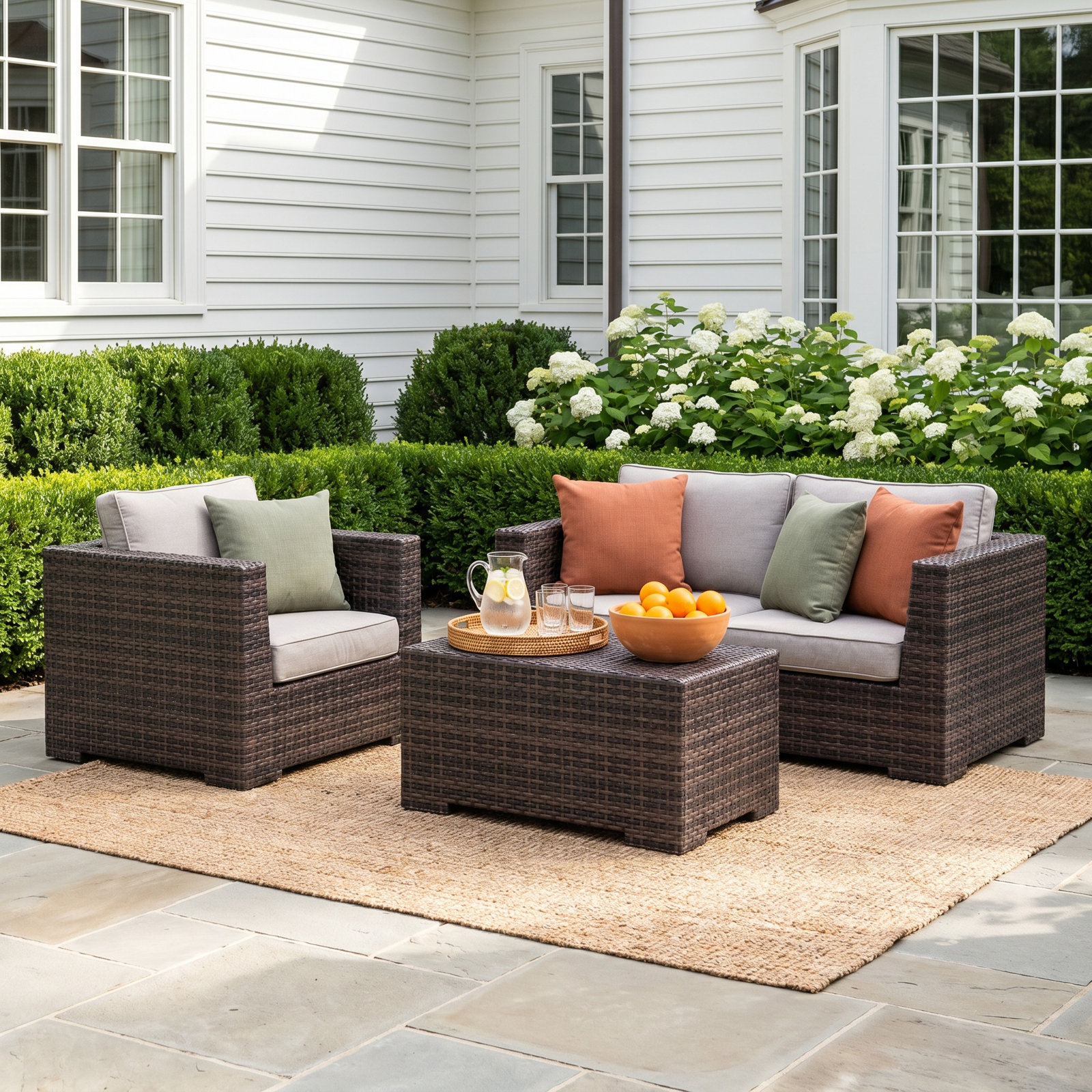 McDougal 3-Person Patio Seating Group, Espresso