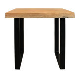 Sycamore Rustic Solid Wood End Table With Live Edge In A Natural Finish