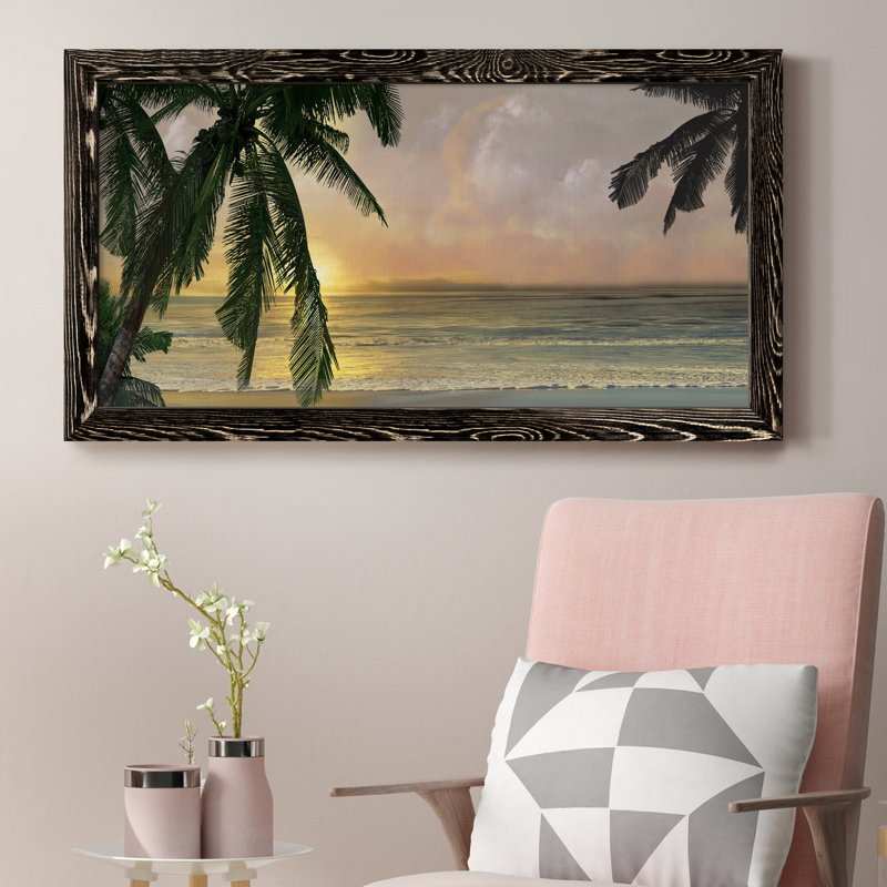 " Sunset Cove I ", Black Framed