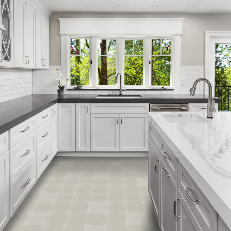 Solid 8" x 8" Cement Wall & Floor Tile, Malibu Blue