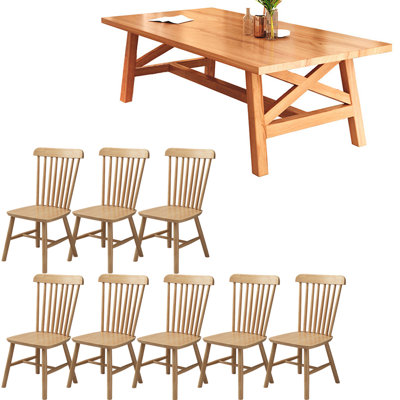 Ensemble de table à manger moderne et simple en bois massif