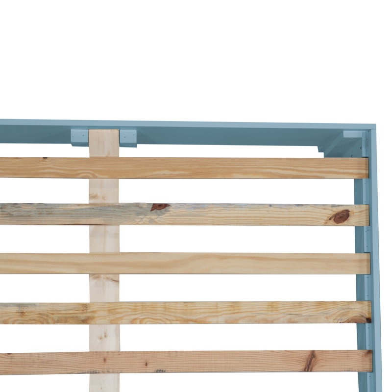 Lit plateforme Chippendale, Très grand, Bleu piscine