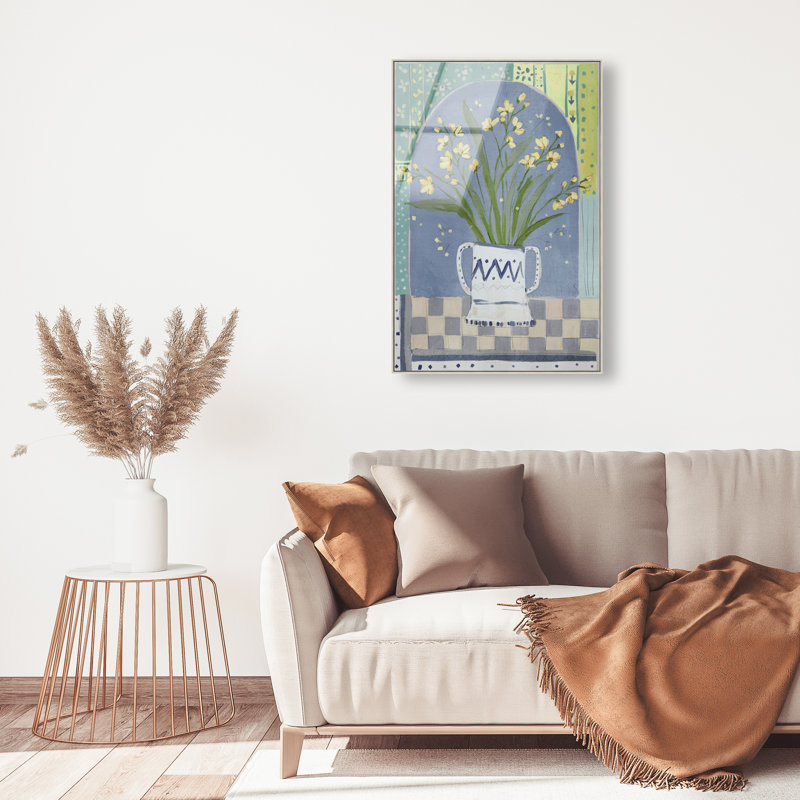 Daylilies in a Vase High-Gloss Frameless Acrylic Glass Wall Art Floral & Botanical Print by Oliver Gal, Ready to Hang, 10 x 15