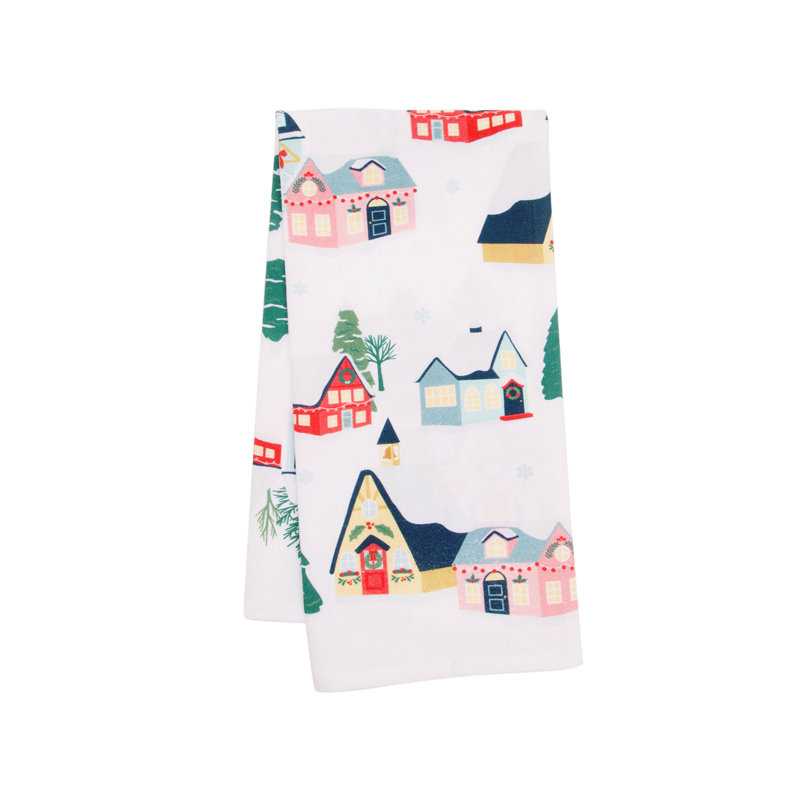 Serviette Boho Christmas Village Wonderland