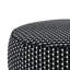 Repose-pieds décoratif Viani, motif à pois carrés, chenille noire 36 po