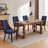 Rodney Blue Rayon Cloth Dining Chairs Of 2, American Design For Room, Curved Solid Wood Legs, High , Triple Elastic Cushion With Rubber Bands, Rebound Sponge And Steel Springs Room Comfortable Seating-121274963