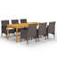 Ensemble repas 7 pièces Latitude Run® - noir-161996219-161996220