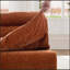 Chaise longue simple avec dossier, entièrement compressée pour le salon et la chambre à coucher, tissu en polyester, orange-825721517