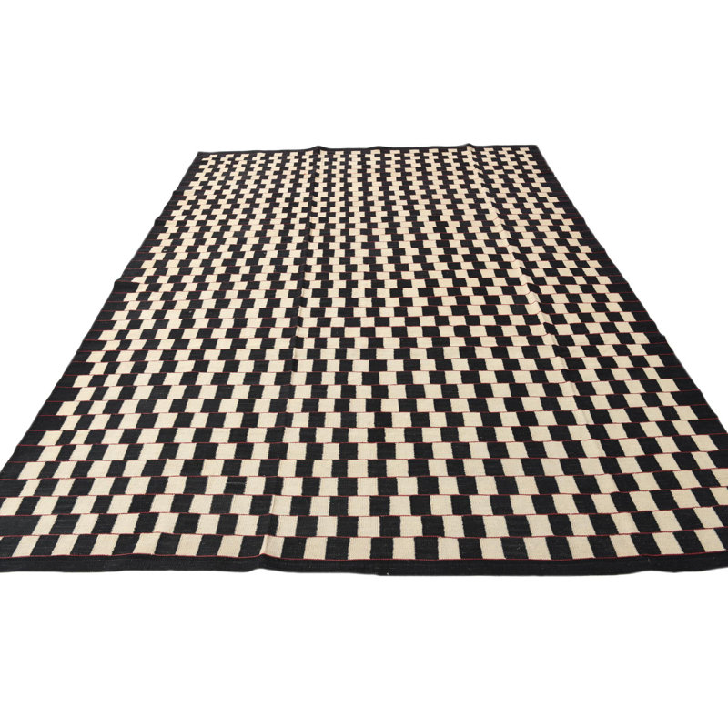Tapis noir et blanc Mulloy