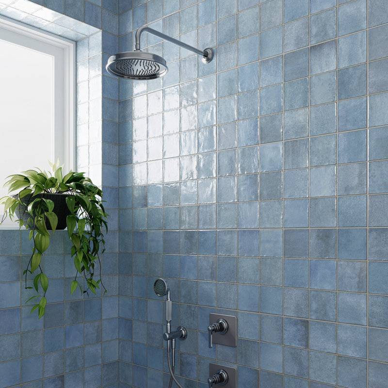 Carreau de porcelaine émaillée espagnol 12 po x 24 po (5 PCS, 10,76 pieds carrés / caisse), Bleu