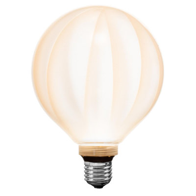 Festive Living Opaline Radiance G125 + COB LED Filament Indoor/Outdoor Covered Patio Pendent Edison Replacement Bulbs, Warm White 2700K, E26 Medium Base, 3 Watt