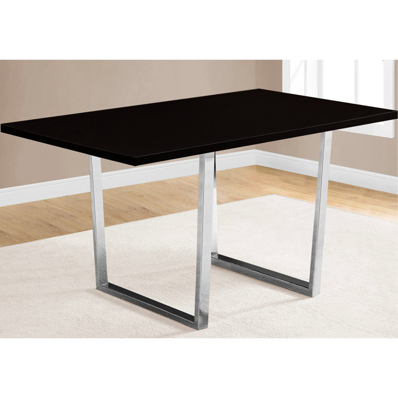 Table de salle à manger 60 po rectangulaire moderne en stratifié brun