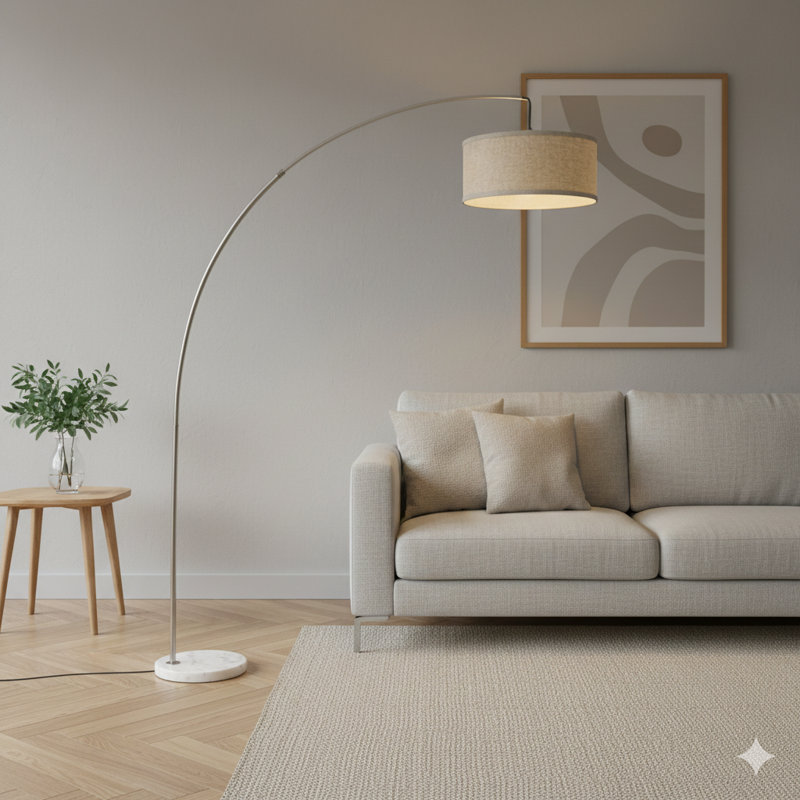 LAMPE DE PIED 78 po ARGENT AVEC ARGENT KD AVEC COFFRET DOUBLE (1PC / CTN) (2,15 / 26,84)