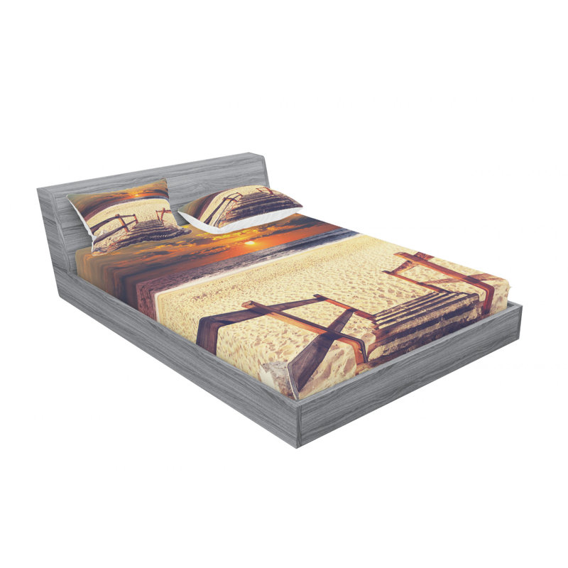 Microfiber Sheet Set, Queen Sheet Set with Fitted Sheet