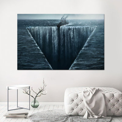 «Bermuda Triangle Wall Art: Modern Sea Decor», toile tendue 1P