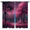 Forêt rose avec rideaux de fenêtre cerf obscurcissant et obscurcissant - 2 panneaux