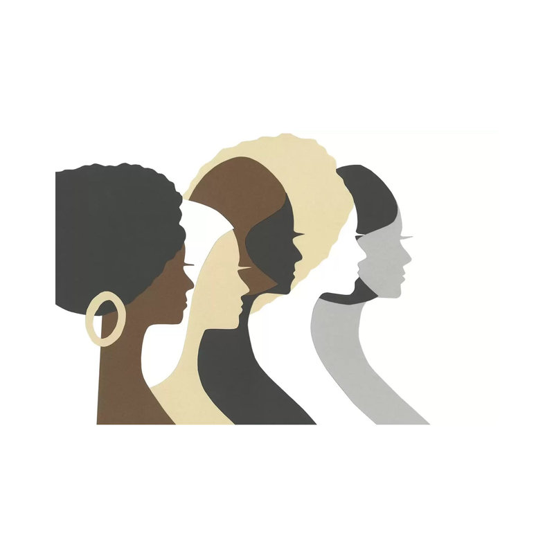 Multicultural Women Profile - Wrapped Canvas Print, 66.04 cm H x 45.72 cm W x 1.91 cm D