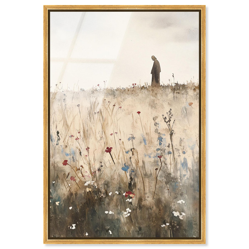 «Amble Monk», impression sur toile encadrée en verre acrylique ultra-lustré par Art Remedy, cadre doré, 24 x 36, Doré